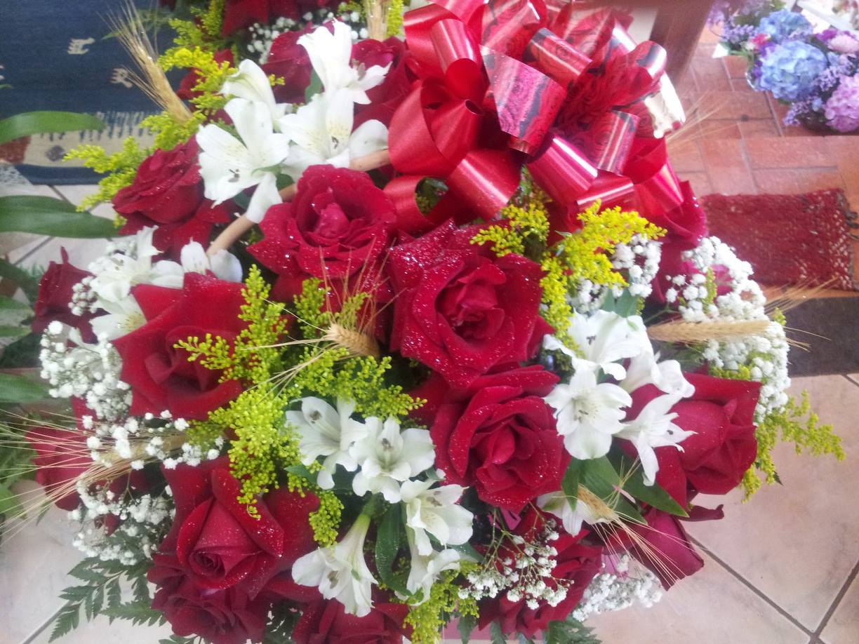 Cesta de rosas
